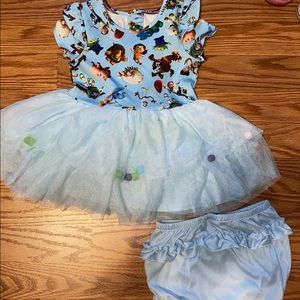 Pippa and Julie 18 months dress- toy story theme!